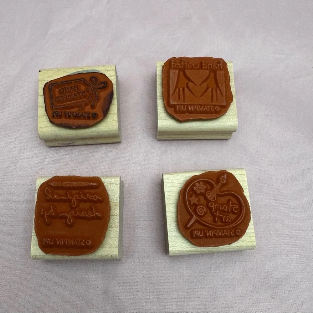 ✨ Stampin’ Up! Rubber Stamp Lot Mixed Designs Retired Wood Mounted ✨